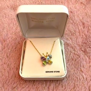 Sterling silver butterfly necklace